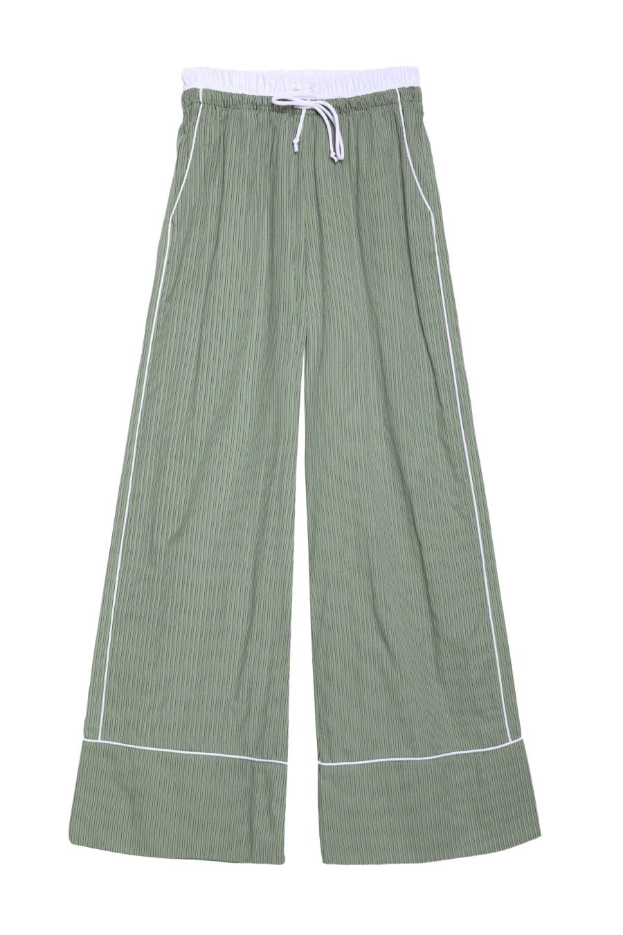 Boxer Waist Striped Wide Leg Pants - Image 2