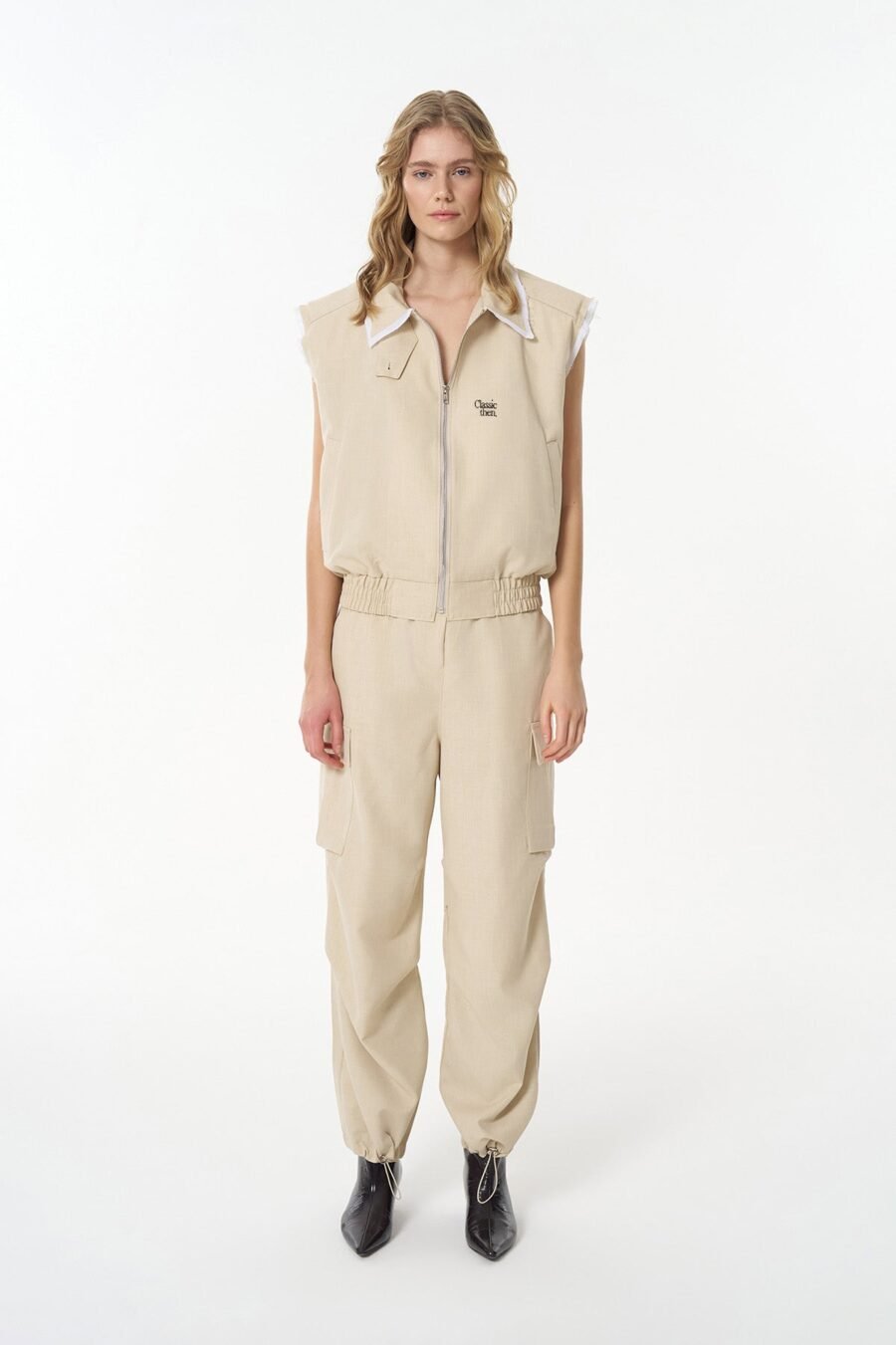 Cargo Pocket Elastic Leg Trousers - Image 4