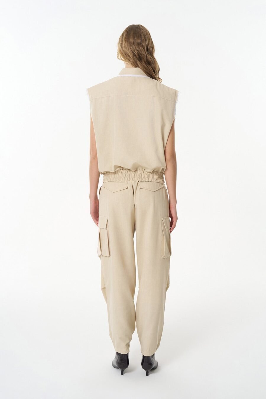 Cargo Pocket Elastic Leg Trousers - Image 5